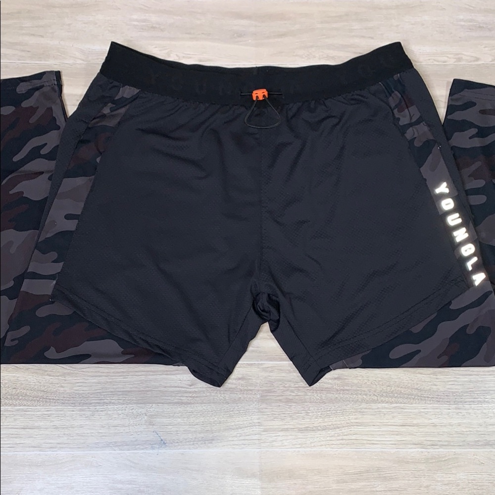YoungLA 2 in 1 compression tights in shorts. Size Small.